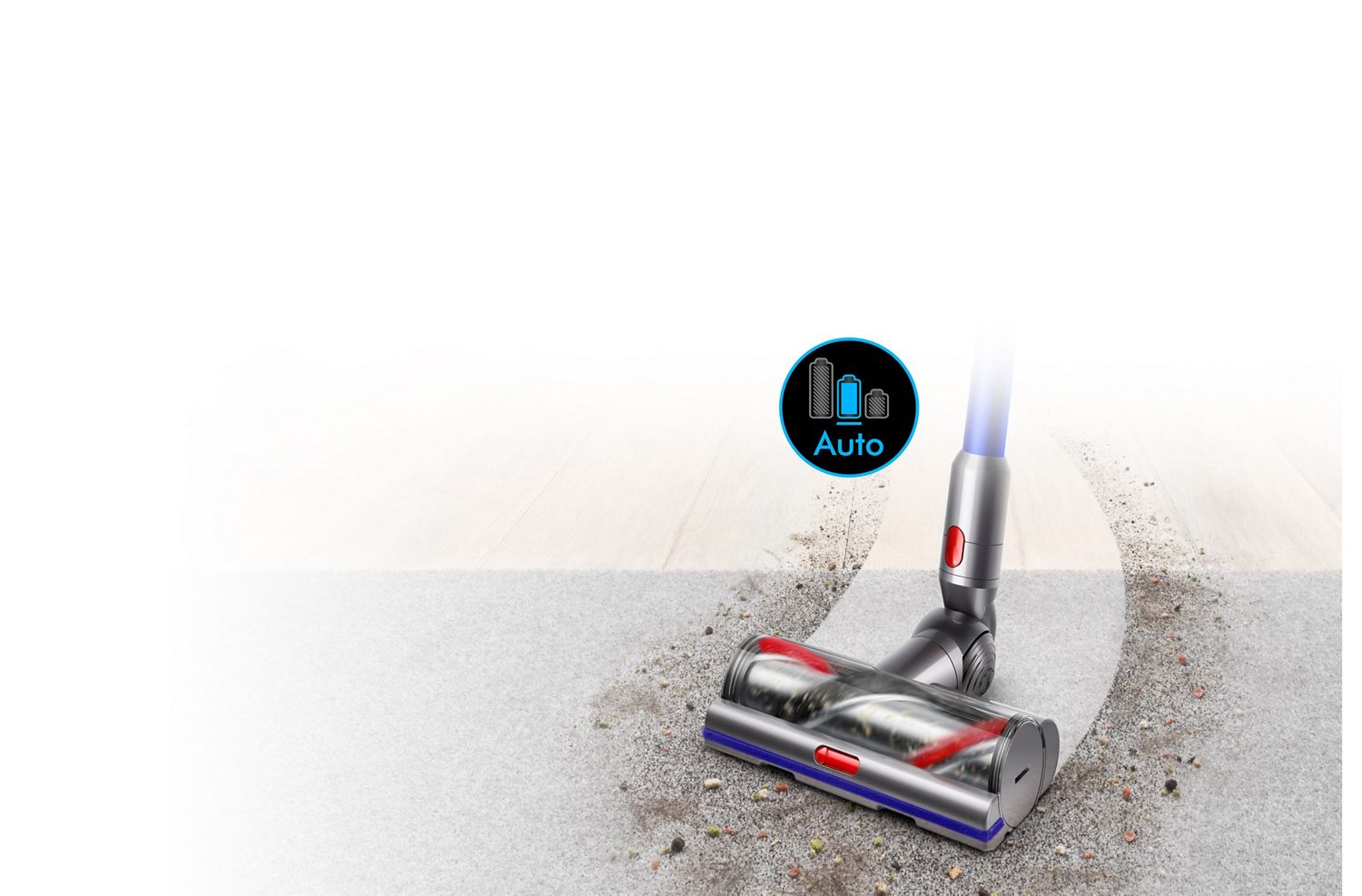 Das LCD-Display zeigt den Auto-Modus an